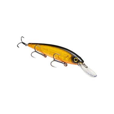 Imagem de Strike King Iscas, KVD Deep Jerkbaits, 11,4 cm de comprimento, 2,5 a 3,8 m de profundidade, gancho de agudos nº 4, 14 g, Pro Gold, pacote com 1
