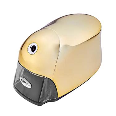 Imagem de Bostitch Office Apontador de lápis elétrico resistente QuietSharp executivo, compatível com lápis colorido, cromado dourado