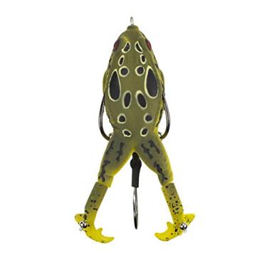 Imagem de LUNKERHUNT Isca de pesca de sapo para pesca de robalo | Isca realista de sapo com ação de hélice (bengala) | Melhor isca de truta e lúcio, isca de peixe com corpo vazado, ganchos sem ervas daninhas