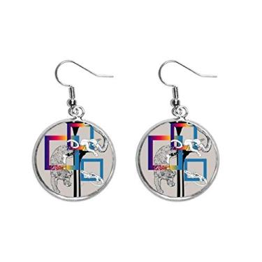 Imagem de Brinco de prata com estampa de cobra de leopardo e lagarto de cobra feminino