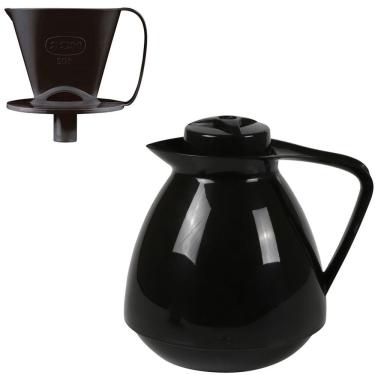 Imagem de Kit Bule Térmico Amare 650ml + Suporte Coador Café 102 - Mor