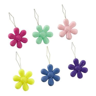 Imagem de 6 Colocador Passador Linha Em Agulha Costura Flor Coloridos