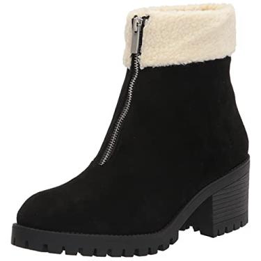 Imagem de Bella Vita Bota feminina Cable Lug Ankle, Supercamurça/lã preta, 7 Narrow