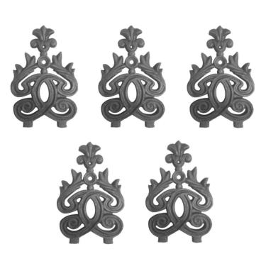 Imagem de Kit 5 Ponteiras Ponta de Lança Ferro N19 Grade Portão 24cm