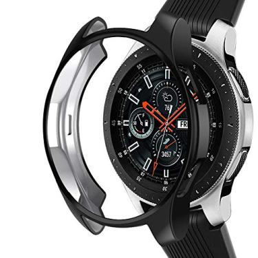 Imagem de Capa compatível com Samsung Galaxy Watch de 46 mm, capa protetora NaHai de TPU fina e à prova de choque para Galaxy Watch de 46 mm SM-R800 Smartwatch, preta