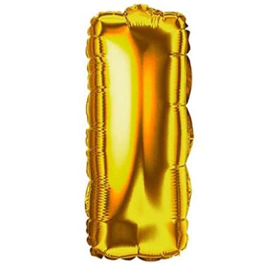 Imagem de Balão Letra Metalizado Dourada Grande 40cm (I)