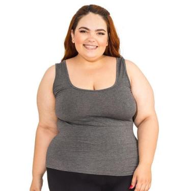 Imagem de Blusa Feminina Regata Plus Size Alça Nadador Básica    - Zafina