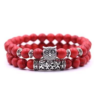 Imagem de Pulseira de coruja joias pulseira de pedra conjunto de pulseiras de joias masculinas femininas - Y498, Cristal