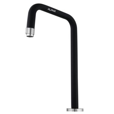 Imagem de Torneira Banheiro Lavatório Mesa Easy 90° Preta ¼ Volta