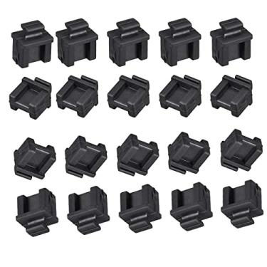 Imagem de 20 peças SFP protetores de silicone tampa da porta anti-poeira protetor preto protege a porta do hub Ethernet
