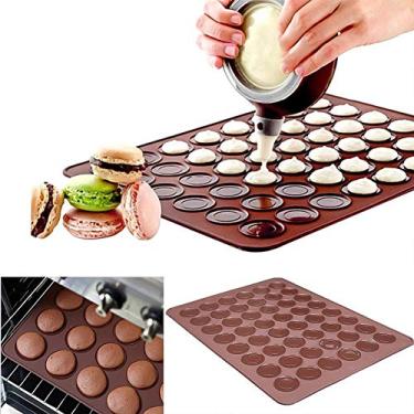Imagem de Cool Cook 48 Hole Macarons Silicone Mat Baking Mould Silicone Macaron Kit Pastry Baking Mat and Decorating Piping Pot with 4pcs Nozzles
