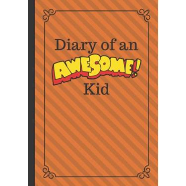 Imagem de Diary of an Awesome Kid: Children's Creative Journal, 100 Pages, Basketball Orange Pinstripes