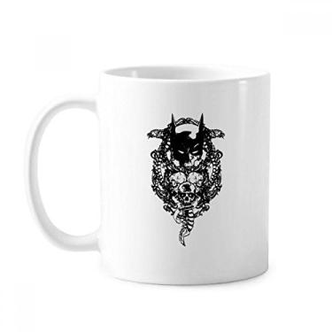 Imagem de Caneca com estampa de esqueleto pirata cerâmica xícara de porcelana café louça
