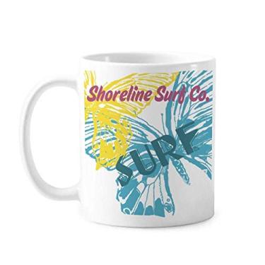 Imagem de Caneca de cerâmica Summer Shoreline Surf Butterfly Mug Cerâmica Coffee Porcelain Cup Tableware