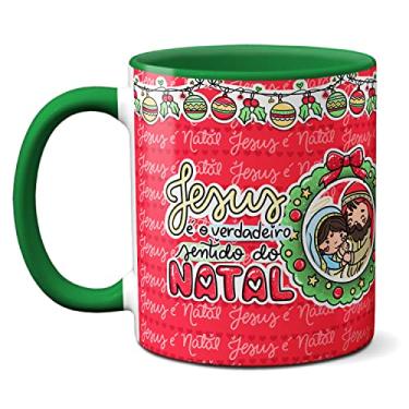 Imagem de Caneca Feliz Natal Jesus É O Verdadeiro Sentido Do Natal (Verde)