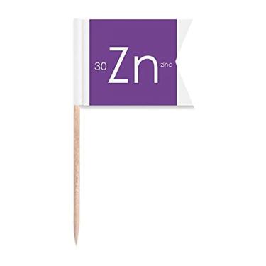 Imagem de Elementos Químicos Mesa Periódica Metais de transição Zn Sinalizadores de palito de dente Marcação para Bolo Festa Prato de Queijo