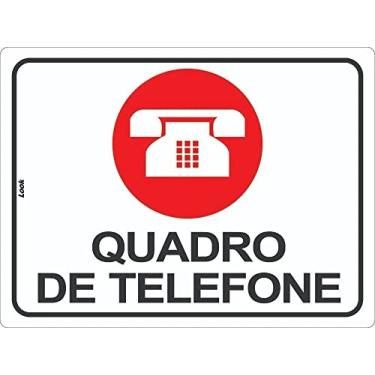 Imagem de Placa Sinalização de Aviso Quadro de Telefone