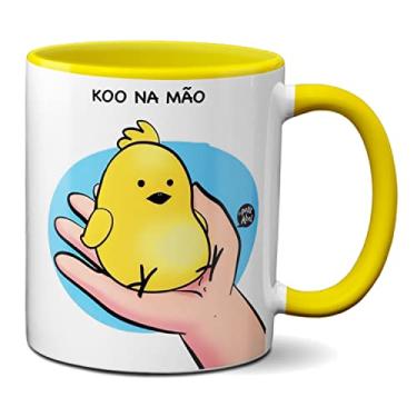 Imagem de Caneca Engraçada Koo na Mão Presente Criativo Rede Social (Amarela)