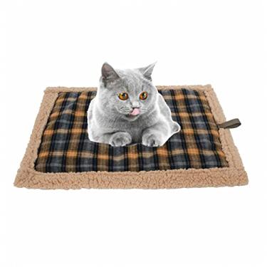 Imagem de Almofada de auto-aquecimento de gato, almofada de pelúcia macia lavável à prova de água para auto-aquecimento de cama de gato Almofada de cão para auto-aquecimento 21.7x16.9inch