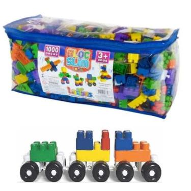 Brinquedo Blocos De Montar Infantil Educativo 500 Peças