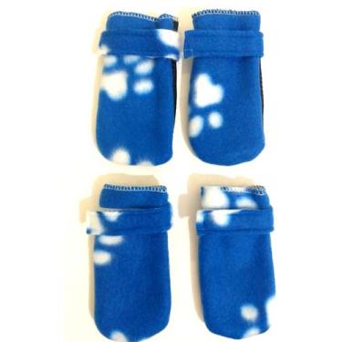 Imagem de Sapato Antiderrapante Soft Para Cães E Gatos Cor Azul M - Nica Pet