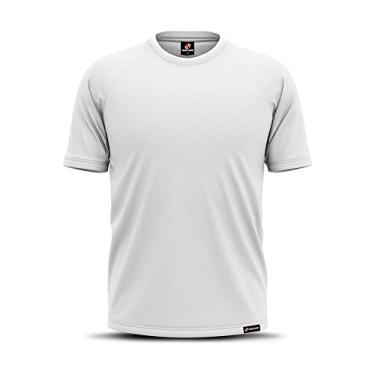 Imagem de Camiseta Manga Curta Plus Size Adstore Branco Masculina Térmica UV Segunda Pele Compressão (G2)