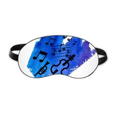 Imagem de Music Blue BackgroundStreet Illustrate Sleep Eye Shield Soft Night Vlindfold Shade Cover