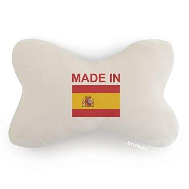 Imagem de DIYthinker Almofada de apoio de cabeça feita na Espanha, com acabamento de carro, decoração de pescoço