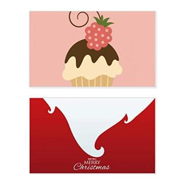 Imagem de Moranguinho, chocolate, sorvete doce, feriado, feriado, cartão de felicitações, mensagem de Natal