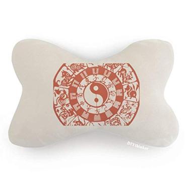 Imagem de DIYthinker Chinês Taiji Diagramas Zodíaco Yin-yang Carro Acabamento Pescoço Decoração Almofada Almofada Almofada Almofada