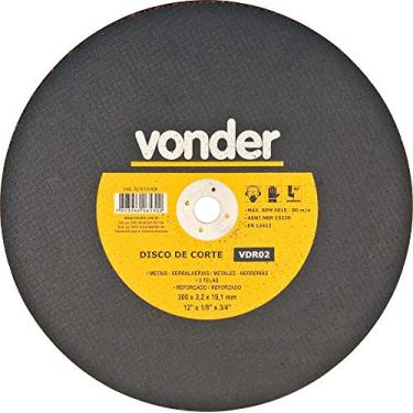 Imagem de Disco de corte 300,0x3,0x19,05 2 telas para aço carbono vdr02 - Vonder