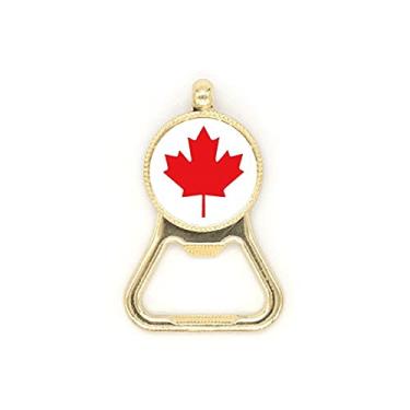 Imagem de Chaveiro de aço inoxidável com símbolo da cultura do país do Canadá, bordo vermelho