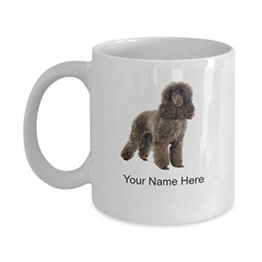 Imagem de Caneca de poodle marrom personalizada - Caneca de café para amantes de poodle marrom - Caneca de poodle marrom personalizada - Caneca de café personalizada - Caneca de café de 325 ml