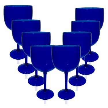 Imagem de Kit 8 Taças Gin Azul Acrílico