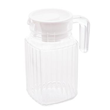 Imagem de Garrafa de Vidro P/Água C/Alça e Tampa Plástica Branca 500ml Luminarc