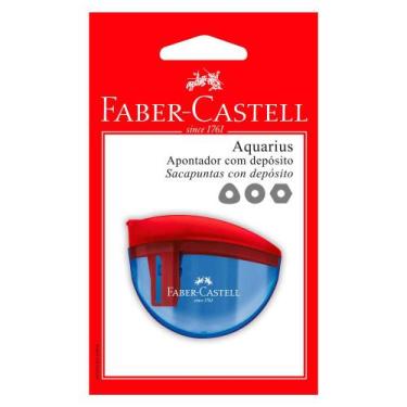 Imagem de Apontador Com Depósito Aquarius Azul/Vermelho - Faber-Castell