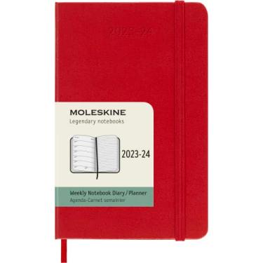 Imagem de Moleskine 2023-2024 Weekly Planner, 18M, Pocket, Scarlet Red, Hard Cover (3.5 x 5.5)