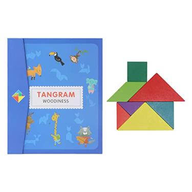Imagem de Brinquedo educativo para o cérebro, clipe magnético, design geométrico, quebra-cabeça de presente, brinquedos tangram para crianças e adultos