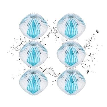 Imagem de Máquina de lavar roupa apanhador de pêlos,removedor de pêlos de animais de estimação para lavanderia, bola de lavanderia ferramenta de bola de limpeza de roupas para lavanderia doméstica (6 peças)