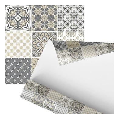 Imagem de Papel De Parede Adesivo Azulejo Retrô Tons Pastéis 2,80m