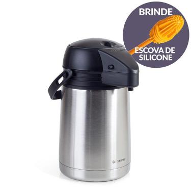 Imagem de Garrafa Térmica Inox Basic Airpot 1L Escova  Termopro