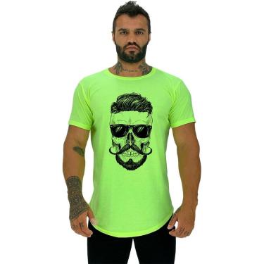 Imagem de Camiseta Longline   MXD Conceito Stylish Skull   Masculina-Masculino
