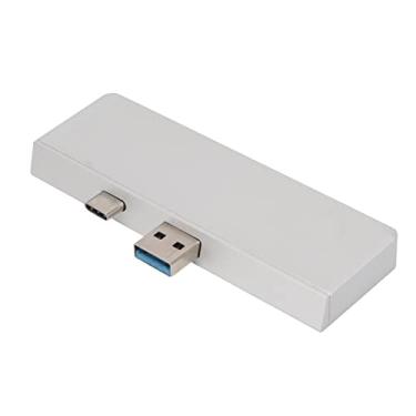 Imagem de Hub USB C, Docking Station USB C Ultrafino Portas USB 3.0 Duplas para Empresas (Prata)