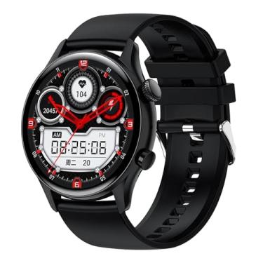 Imagem de Tela AMOLED NFC Smart Watch Mulheres sempre exibem o tempo Bluetooth Chamada IP68 à prova d'água Smartwatch (Color : Black)