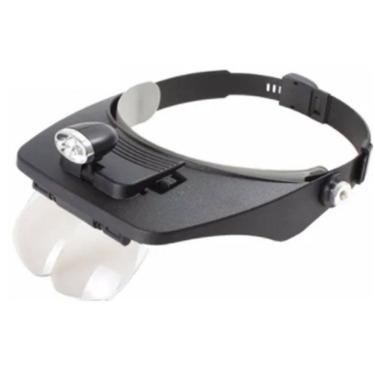 Imagem de Lupa Cabeça Com Luz Para Dentista Lupa Com Lentes Acrílico