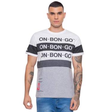 Imagem de Camiseta Masculina Onbongo Stripes Cinza Mescla D929A