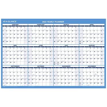 Imagem de AT-A-GLANCE Calendário apagável 2023, planejador de parede apagável a seco, 91,44 cm x 60,96 cm, grande, horizontal, reversível (PM20028)