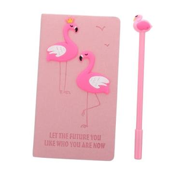 Imagem de VILLCASE caderno flamingo presente bloco de notas presente de viagem cadernos o presente presentes bloco de notas do diário desenhos animados diário do flamingo Papelaria
