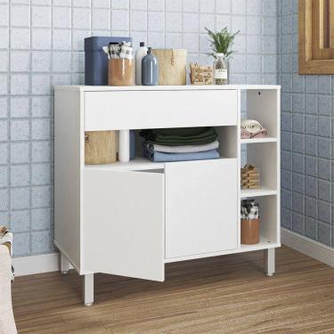 Imagem de Armário Multiuso 2 Portas 1 Gaveta MDP 15mm Branco