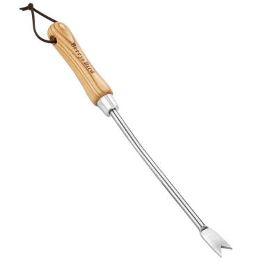 Imagem de Berry&Bird Ferramenta de remoção de ervas daninhas manual para remoção de ervas daninhas, garfo em forma de V, fácil remoção e desenraizamento, extrator de ervas daninhas de jardim para pátio,